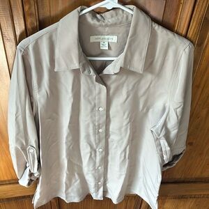 Tan Button-Up Shirt appleseeds